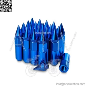 6061 aluminum 90MM pointed nut M12*1.5# blue