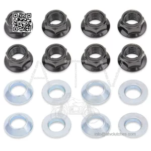NEW BLACK  ATV Lug Nuts Flat Tapered LTZ400 TRX450R YFZ450 KFX450 400EX RAPTOR
