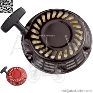 Pull Start Recoil Starter Replacement Parts Fits for 5.5HP 6.5HP KT-196cc TrailMaster Mini XRS 163cc 80T Mini Shark 212CC Motovox MBX20 Predator 212CC Coleman BT200X CT200U Mini Bike. (Black)