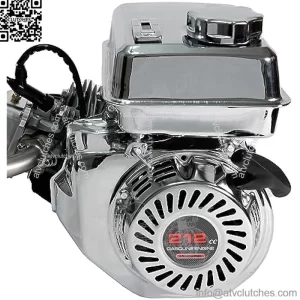 Mini bike Brilliant Chrome Kit Pull Start Recoil Starter Assembly w/Recoil Fan Cover Shroud Housing & 4L Stainless Steel Gas Tank kit