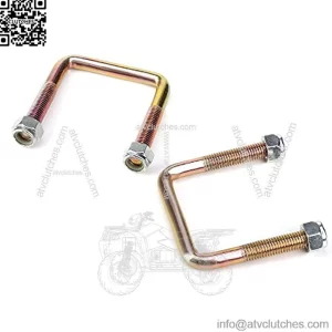 Golf Cart Rear Spring U Bolt for EZGO TXT 1994-up Electric Golf Cart, Includes Nuts, OEM# 72124G01 72618G01 72029G01, 2 PCS