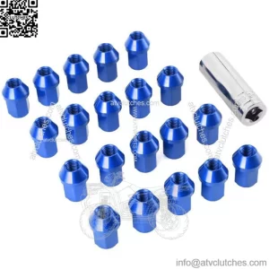 Modified wheel hub nut 7075 aviation aluminum alloy lightweight nut Hex 19mm length 35mm