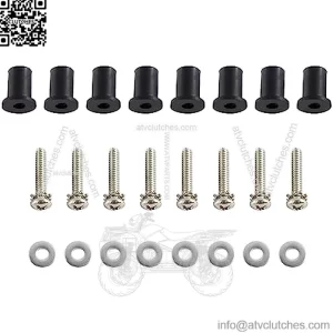 Harley Headlight Well Nuts - Harley Touring Headlight Bucket Nacelle Stainless Steel & Rubber Well Nut Kit Fit Harley Davidson