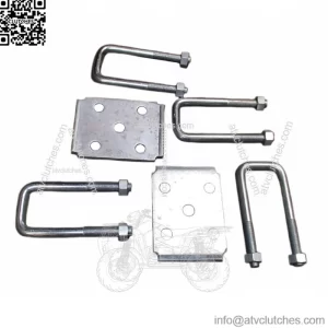 Leaf Spring U-Bolt Kit 2" Square Head 9/16" Diameter for Boat Trailer Axles