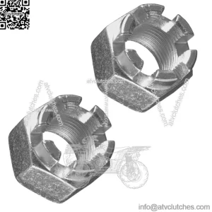 2 Front or Rear Axel Nuts Fit Kawasaki Mule 4010 KAF620/ KAF950 Diesel 2009-2020