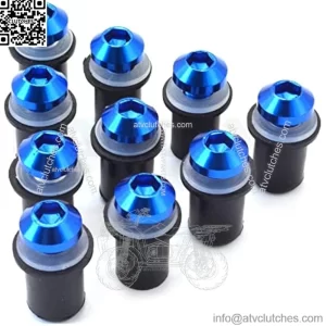 Kits 10PC Windscreen Bolt Screw Windshield Screw Kit CNC Windscreen Bolt Kit for Yamaha YZF R1 YZFR1 XJR1300 FJR1300 FZ1 FAZER Parts (Color : Blue)