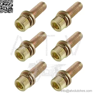 6 Exhaust Manifold Bolts Studs Screw for Polaris RZR XP / XP 4 1000 2014-2018 (For: Polaris)