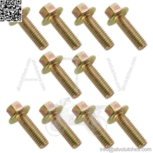 10x Flanged Head Clutch Bolt M6x20 for Polaris Ranger Crew XP 1000 2020-2021 (For: Polaris)