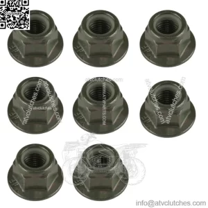 8x Engine Mount Flanged Nyloc Nut for Polaris Ranger Crew XP 1000 2021-2022 (For: Polaris)