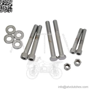 Drag Motor Mount Bolt Set Kit Chrome Knurled Socket Harley Softail Dyna 91-99 (For: Harley-Davidson)