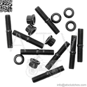 Heavy Duty Rocker Arm Shaft Head Stud Nut Bolt Kit Black M8 Harley 2017-2020 (For: Harley-Davidson)