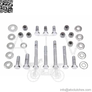 Chrome Upper and Lower Engine Motor Mount Hardware Bolt Set Softail Harley FXST (For: Harley-Davidson)