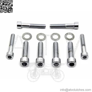 Chrome Allen Head Mounting Bolt Kit Front Brake Caliper 08+ Harley Softail Dyna (For: Harley-Davidson)