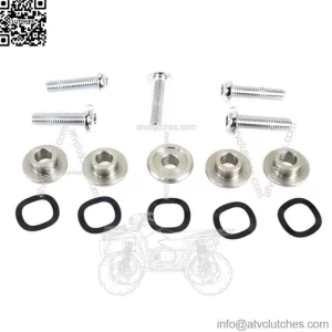 Chrome Front Brake Rotor Hardware Bolts Set Enforcer Harley Touring Bagger Wheel (For: Harley-Davidson)