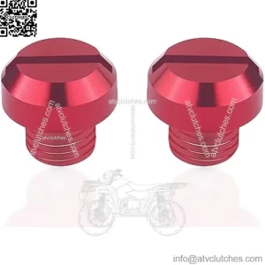 2PCS Motorcycle Mirrors Screw,Cool Aluminum Alloy Screws for Decorating Motorcycle Rear View Mirror Hole,Universal M10x1.25 Motorcycle Accessories Fits Most Motorcycle Scooter ATV (Red)