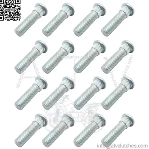 16 Front Rear Wheel Stud Bolts for Polaris Ranger 400 500 570 700 800 900 EV ETX