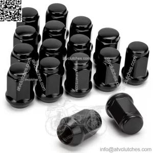 16PC EZ-GO CLUB CAR 1/2"-20 GOLF CART BLACK LUG NUTS STANDARD  CLOSED END
