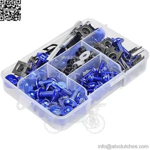 177 Pcs Motorcycle Fairing Bolt Kit, Colorful Fasteners Bolts Nut Clips Set, M5 M6 Aluminum Motorcycle Windscreen Screws, Fixing Sportbike Bolts Fairing for Most Motorcycle