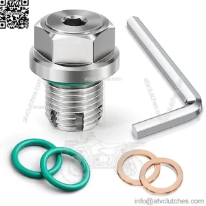 M14.1-1.25 x 15mm Oversize Piggyback Oil Drain Plug, Stainless Steel Self Tapping Oil Pan Thread Repair Kit