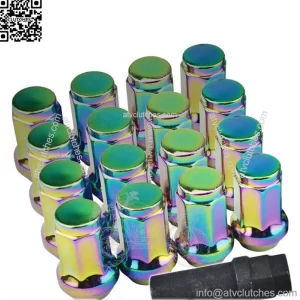 SICKSPEED 16 NEO CHROME STEEL LOCKING HEPTAGON LUG NUTS KAWASAKI TERYX MULE N29 (For: Kawasaki Teryx4 800)