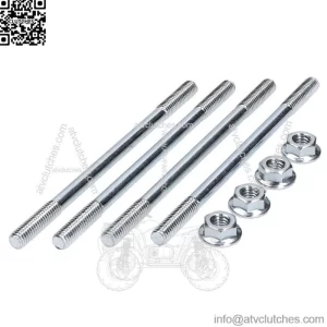Peugeot Vivacity RS 50cc 2T 101 Octane Cylinder Bolts & Nuts Set - M6 x 107mm...
