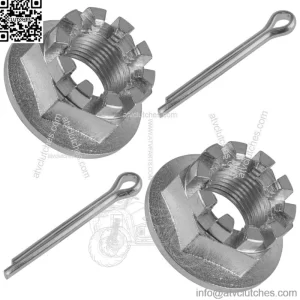 Set of 2 Rear Axle Castle Nuts & Pins for Honda TRX400EX Sportrax 400 1999-2008