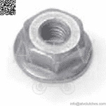 Nut, flanged, #8-32, serrated