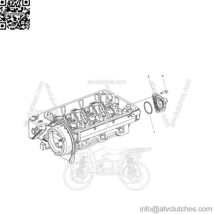 Polaris SCR Soc Head M6x20 W/dryloc 3040225 OEM