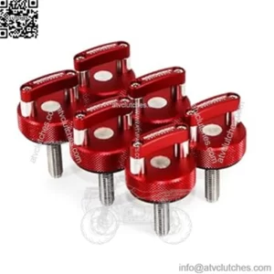 JK JL Hardtop Quick Release D-Ring Bolts 6 Pack #Red