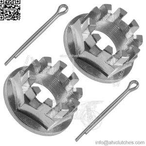 Set of 2 Rear Axle Nuts W/Pin For Honda TRX450S TRX450ES Foreman 450 1998-2001 (For: Honda)
