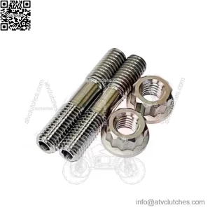 YFZ450 YFZ 450 Ti Exhaust Studs Bolt Heavy Duty Titanium Head Pipe Stud Bolt Kit