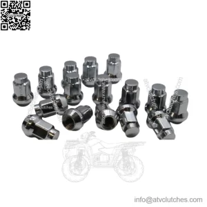Chrome tapered wheel nut M10x1.25, 14mm hex, 28mm length for alurims (13271)