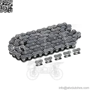 Rear Drive 420 Chain 90 Link for Coleman Mini Bike CT200U BT200X CT200U-EX Baja Warrior MB165 MB200 Heat TrailMaster Massimo 212cc 196cc 6.5hp Powersports Parts