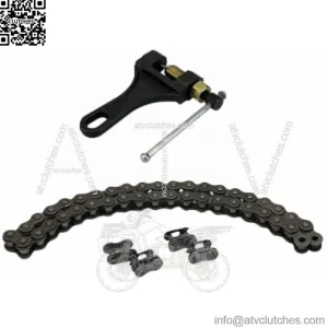 420 Jackshaft Chain 42Link+ Chain Breaker Fits for Coleman BT200X CT200U Trail 200 CT200U-EX 196cc Powersports Mini Bike Part