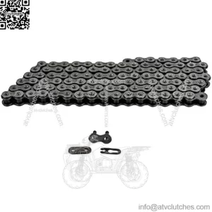 420 Motorcycle Roller Chain 10 Feet(240 Link) with 1 Connecting Link for Go Kart Mini Bike ATV Dirt Bike