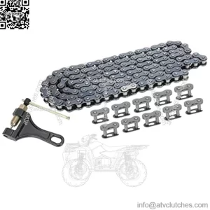 420 Drive Roller Chain 132 Links Breaker Heavy Duty for 50 70 90 110 125cc SSR TaoTao Coolster Apollo Baja Kazuma Chinese ATV 4 Wheeler Quad Pit Dirt Bike 150 212cc Go Kart Cart Mini Bike Parts