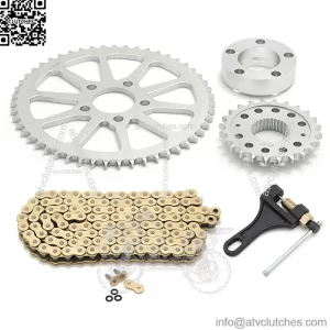 Front Rear Sprockets Chain Drive Conversion Kit for Harley Davidson Dyna Street Bob Low Rider Fat Bob Wide Glide