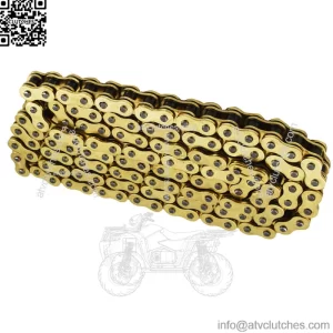 ATV Motorcycle 525 Pitch 120 Links With O-Ring Drive Chain Gold Color 525-120