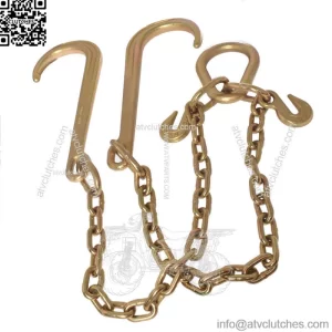 Tow Chain J-Hooks V-Chain Flatbed Truck Rollback Wrecker Carrier 5/16" X 2' G70