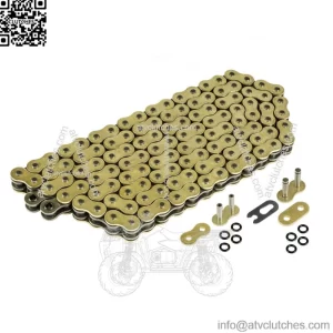 520 X 120 Links Motorcycle Atv Golden O-Ring Drive Chain 520-Pitch 120-Links