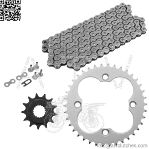 Drive Chain & Sprockets Kit for Honda TRX450R TRX450ER 2006-2014 (For: Honda)