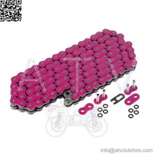 Pink O-Ring Drive Chain for Yamaha Raptor 700 YFM700R Se 2006-2013 (For: Yamaha Raptor 700)