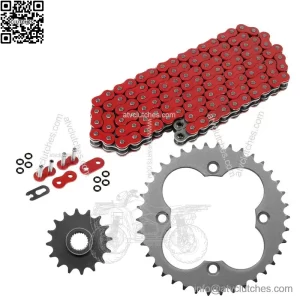 Red O-Ring Drive Chain & Sprockets Kit for Honda TRX450R Sportrax 450 2004 2005