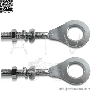 2PCS 0.6inch 15mm Chain Axle Tensioner Adjuster for 50cc-125cc for 196cc 6.5HP Massimo MB200 Baja Mini Bike MB165 MB200 Coleman CT200U Trail Motovox MBX10 MBX11 ATV Pit Dirt Bike Motorcycle