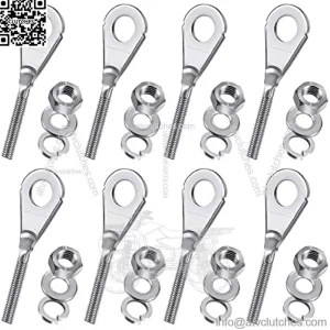 8Pcs 15mm 0.59" Chain Tensioner Adjuster Chain Axle Adjuster,Chain Adjuster Tensioner fit for 196cc 6.5HP Massimo MB200 Baja Warrior MB165 Motovox Mini Bike CRF50 CRF70 XR70 XR80 XR100