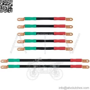 Golf Cart Battery Cables 4 Gauge for 36v & 48v EZGO TXT 1994-UP, AC/DC Wire Welding Battery Pure Copper Flexible Cable with Heavy Duty Terminal Connector