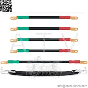 Golf Cart Battery Cables Wiring Kit for 36 Volt & 48 Volt EZGO TXT 1994 & UP, 5 PCS Golf Cart Battery Cables 4 Gauge with Free Golf Cart Battery Lifting Strap