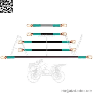 Golf Cart Battery Cable Kit for EZGO TXT, Marathon, Medalist 1994-up 36 & 48 Volt (4 Gauge, Set of 5 PCS)