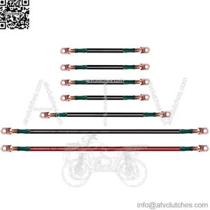 Golf Cart Battery Cables Wiring Kit for EZGO TXT & Medalist 1994-up 36 & 48 Volt, 4 Gauge 7 PCS Golf Cart Battery Cable Set