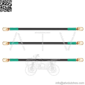 Battery Cable for EZGO RXV & Club Car Precedent 48V Golf Cart (4x12V Batteries), 4-Gauge 16 Inch 3 PCS